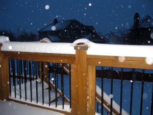 Deck Lights in the Snow!